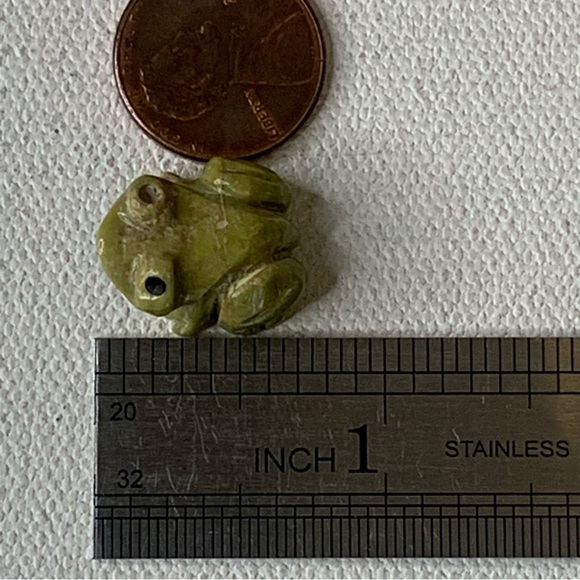 Vintage Hand Carved Frog Figurine Mini Southwest Stone Animal Fetish Serpentine - Picture 15 of 15